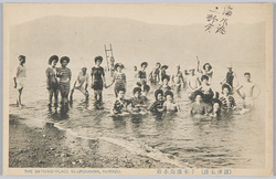 (沼津名勝)千本浜海水浴 / (Scenic Beauty of Numazu) Bathing at the Sembonhama Beach image