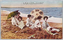 (別府名所)海岸砂湯実況 / (Famous Views of Beppu) Actual Scene of the Beach Sand Bath image