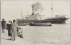 (神戸)巨船鹿島立つ突堤の情景/(Kōbe) Scene of Huge Ship Kashima Leaving the Pier  image