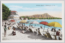 WAIKIKI BEACH, HONOLULU, T. H.  image
