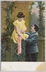 手を取り合う外国人男女 / Foreign Man and Woman Clasping Each Other's Hands image