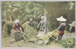 Threshing in Japan. image