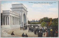 The Music Stand, Golden Gate Park, San Francisco Cal. Presented to the City by the Hon. Claus Spreckles.  image