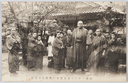 城端ラジウム泉来湯中の横綱太刀山関 / Grand Sumo Champion Tachiyama Visiting the Jōhana Radium Hot Springs image