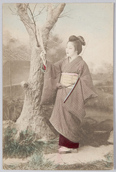 短冊を見る女性 / Woman Seeing a Tanzaku (Strip of Paper Bearing a Tanka Poem) image