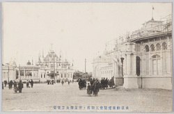 東京勧業博覧会瓦斯館ト三菱館及音楽堂 / Tokyo Industrial Exhibition: Gas Pavilion, Mitsubishi Pavilion, and Concert Hall image
