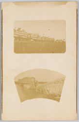 貨車に乗り込む人々・折れた鉄橋 / People Boarding a Freight Car, Broken Railway Bridge image