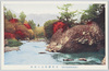 (武蔵野鉄道沿線)吾野駅附近の渓流鉄道交通社印行/(Views along the Musashino Railway Lines) Mountain Stream in the Vicinity of Agano Station, Printed and Published by Tetsudo Kotsusha image