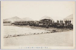 世界一週米国飛行機霞浦着水の光景(リンドバーグ飛行) / Scene of a U.S. Round-the-World Airplane Landing on Water in Kasumigaura Bay: Lindbergh Flight image