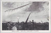(関東防空大演習)煙幕を展開せる敵機を猛撃中の高射砲陣地/(Kanto Air Defense Grand Maneuvers) Antiaircraft Emplacement Launching a Fierce Attack on an Enemy Aircraft Laying Down a Smoke Screen image