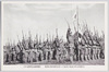 戦地に紀元節を迎えて皇国の万歳を叫ぶ我将士/Japanese Officers and Men Calling out
