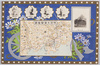 特別大演習地図　岡山城　伏見宮殿下　西大将　大庭参謀長　山梨参謀長/Map of Special Grand Maneuvers, Okayama Castle, His Imperial Highness Prince Fushimi, General Nishi, Chief of Staff Ōba, Chief of Staff Yamanashi image