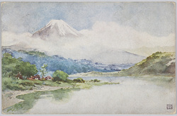 富士山，中村不折画 / Mt. Fuji , Painted by Nakamura Fusetsu image