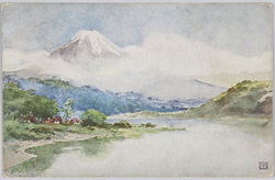 富士山,中村不折画 / Mt. Fuji , Painted by Nakamura Fusetsu image