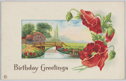 ポピーと庭(Birthday Greetings Series 702 A)(外国製) / Poppies and Garden (Birthday Greetings, Series 702 A) (Foreign-Made) image