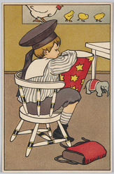 椅子に座る子供（美術絵葉書シリーズ１６５６）（外国製） / Child Sitting on a Chair (Artistic Picture Postcard Series 1656) (Foreign-Made) image