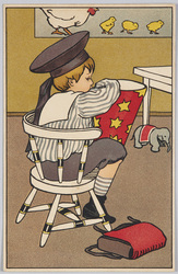椅子に座る子供(美術絵葉書シリーズ1656)(外国製) / Child Sitting on a Chair (Artistic Picture Postcard Series 1656) (Foreign-Made) image