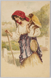ジプシーの女（美術絵葉書シリーズ１４１７）（外国製） / Romani Woman (Artistic Picture Postcard Series 1417) (Foreign-Made) image
