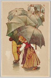傘と子供たち（１）（美術絵葉書シリーズ１３１３）（外国製） / Umbrellas and Children (1) (Artistic Picture Postcard Series 1313) (Foreign-Made) image