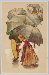 傘と子供たち(1)(美術絵葉書シリーズ1313)(外国製) / Umbrellas and Children (1) (Artistic Picture Postcard Series 1313) (Foreign-Made) image