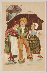 傘と子供たち(2)(美術絵葉書シリーズ1313)(外国製) / Children under an Umbrella (2) (Artistic Picture Postcard Series 1313) (Foreign-Made) image