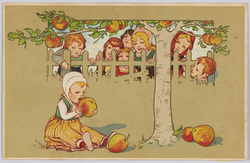 子供と木の実(1)(美術絵葉書シリーズ1342)(外国製) / Children and Nuts (1) (Artistic Picture Postcard Series 1342) (Foreign-Made) image