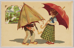 傘と子供たち（４）（美術絵葉書シリーズ１３１３）（外国製） / Umbrellas and Children (4) (Artistic Picture Postcard Series 1313) (Foreign-Made) image