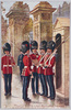 MILITARY IN LONDON, Changing Sentries outside Buckingham Palace. The Coldstreams relieving the "Grenadiers", Harry Payne. image