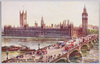 WESTMINSTER BRIDGE AND HOUSES OF PARLIAMENT, LONDON.  image