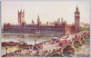WESTMINSTER BRIDGE AND HOUSES OF PARLIAMENT, LONDON.  image