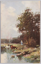 牛の水場（Ｓｅｒｉｅ　１０３１）（外国製） / Watering Place for Cows (Series 1031) (Foreign-Made) image