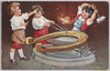 馬蹄を作る子供たち（Ｓｅｒｉｅ　１０９１．）（外国製）/Children Making Horseshoes (Series 1091.) (Foreign-Made) image