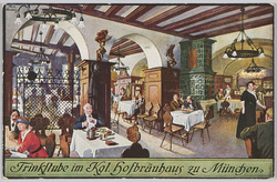 Trinkstube im Kgl. Hofbräuhaus zu Munchen. / Drinking Room at the Royal Hofbräuhaus in Munich. image