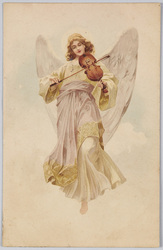 音楽の天使(美術絵葉書シリーズ1498)(外国製) / Musical Angel (Artistic Picture Postcard Series 1498) (Foreign-Made) image