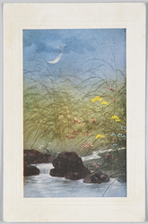 月と秋草 image