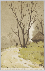 農村の道(「秀才文壇」第七巻第三号附録) / Path in a Farm Village (Supplement to "Shūsai Bundan," Vol. 7, No. 3) image