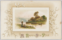 川辺の親子(A HAPPY NEW YEAR) / Mother and Her Daughter on the Riverbank (A Happy New Year) image
