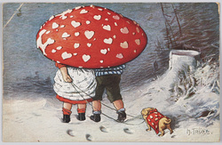キノコの相合い傘(Serie 1091.) / Sharing a Mushroom Umbrella (Series 1091) image