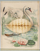 飛び立つ白鳥(仕掛け絵葉書、外国製)/Swan Ready to Fly Away (Popup Picture Postcard, Foreign-Made) image