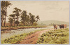 牛のいる川縁(風景水彩画)/Riverbank with Cows (Watercolor Landscape Painting) image