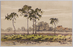 農村(風景水彩画) / Farm Village (Watercolor Landscape Painting) image