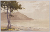 帆船を望む海岸(風景水彩画)/The Coast with a Distant View of Sailboats (Watercolor Landscape Painting) image