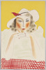 白い帽子の女性/Woman in a White Hat image
