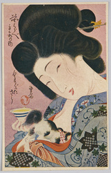 花くらベ 三十二相の内 くすぐったさう / Comparisons of Flowers Thirty-Two Faces: Seems to Be Ticklish image