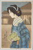 東京風俗十二ケ月(二月) [焼き芋の包みを持つ女性]/Customs of the Twelve Months in Tokyo (February), Woman Holding Wrapped Baked Sweet Popetoes image