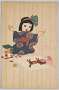 切り絵をする少女/Girl Making a Cut Paper Picture image