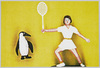 ペンギンとテニスプレーヤー(「The Post Cards」シリーズ)/Penguin and Tennis Player (