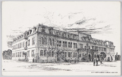 校舎(銅版画) 東京高等工業学校工業図案科製版印刷 / School Building (Copperplate Print), Platemaking and Printing by the Tokyo Higher Technical School Industrial Design Course image