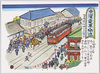 京浜電車の開通 (漫画・高木国造)/Opening of the Keihin Railway (Illustration by Takagi Kunizo) image