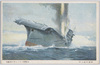 村上松次郎画「米航母レキシントン号撃沈」/Sinking of U.S. Aircraft Carrier Lexington, Painted by Murakami Matsujirō image